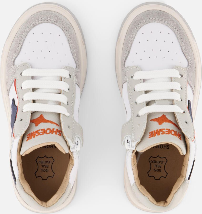 Shoesme Grijze Sneaker Sneakers Kinderen Jongens Grey Blue Orange Suède - Foto 3
