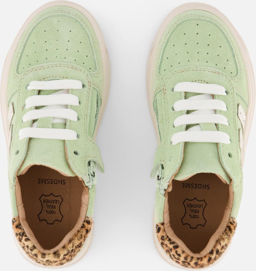 Shoesme Groene Sneaker Sneakers Kinderen Meisjes Green Leopardo Ponyhair - Foto 3
