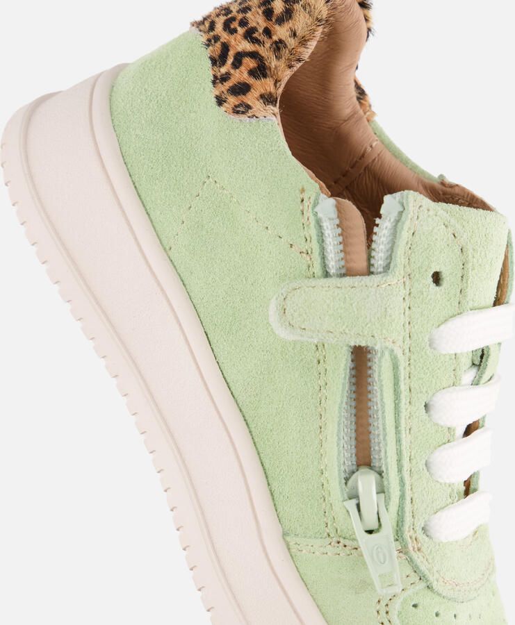 Shoesme Groene Sneaker Sneakers Kinderen Meisjes Green Leopardo Ponyhair - Foto 4