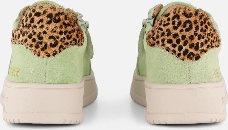 Shoesme Groene Sneaker Sneakers Kinderen Meisjes Green Leopardo Ponyhair - Foto 4