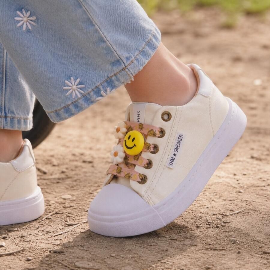 Shoesme Parelmoer Sneaker Sneakers Kinderen Meisjes PEARL Microfiber leer - Foto 4