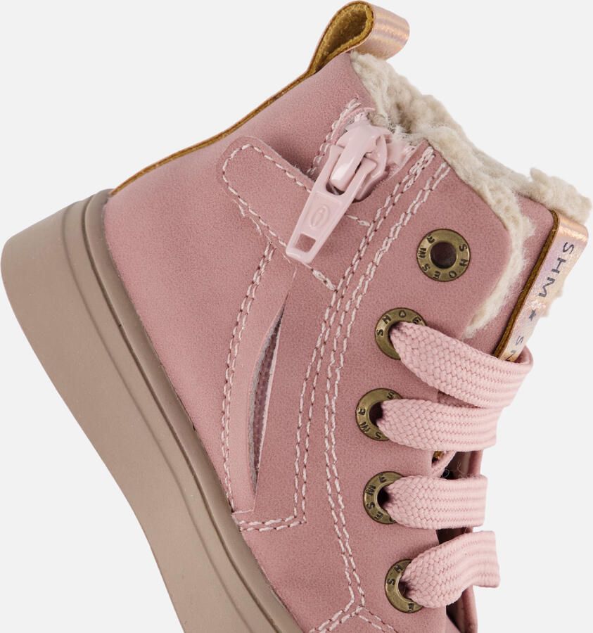 Shoesme Unicorn Veterboots roze Leer Kinderschoenen - Foto 6