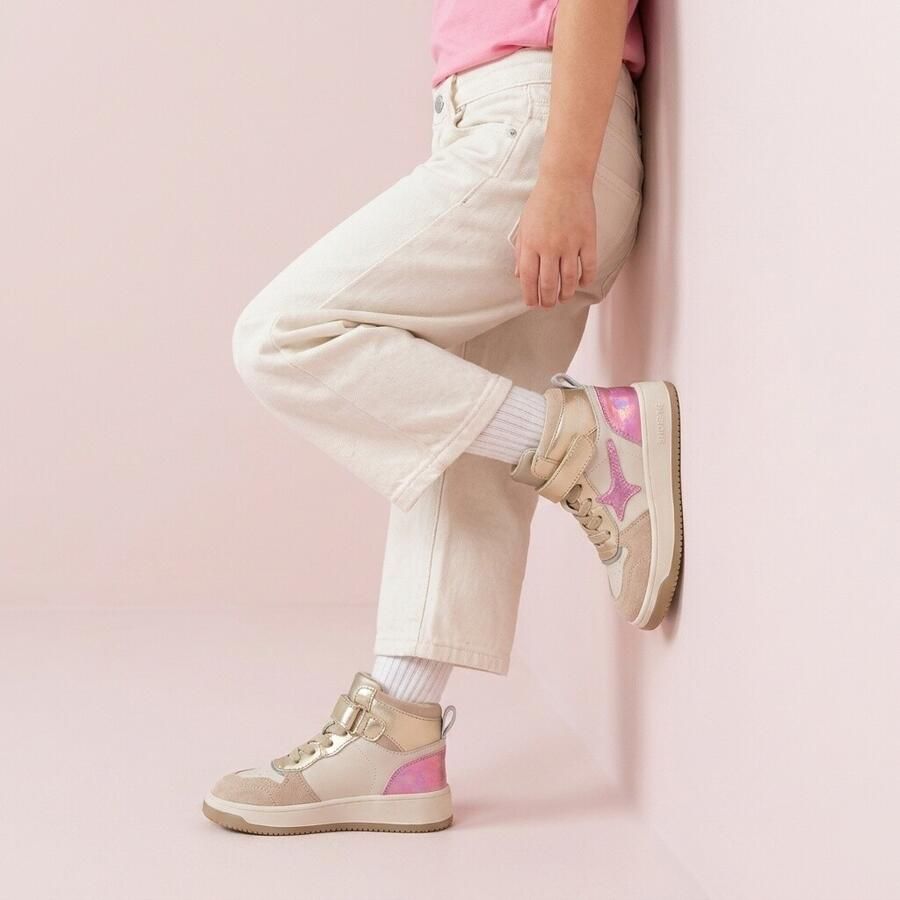 Shoesme Veterboots beige Synthetisch Kinderschoenen