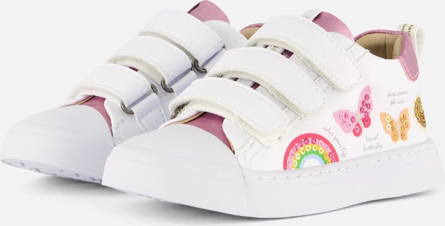 Shoesme Vlinder Sneakers wit Leer Dames - Foto 5