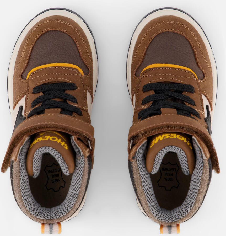 Shoesme No25w100 Sneakers Jongens Leren Sneaker Cognac