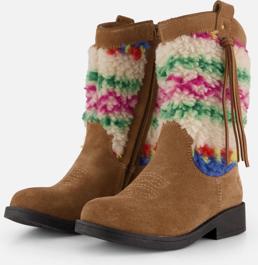 Shoesme western suède laarzen met franjes cognac beige roze Bruin - Foto 12
