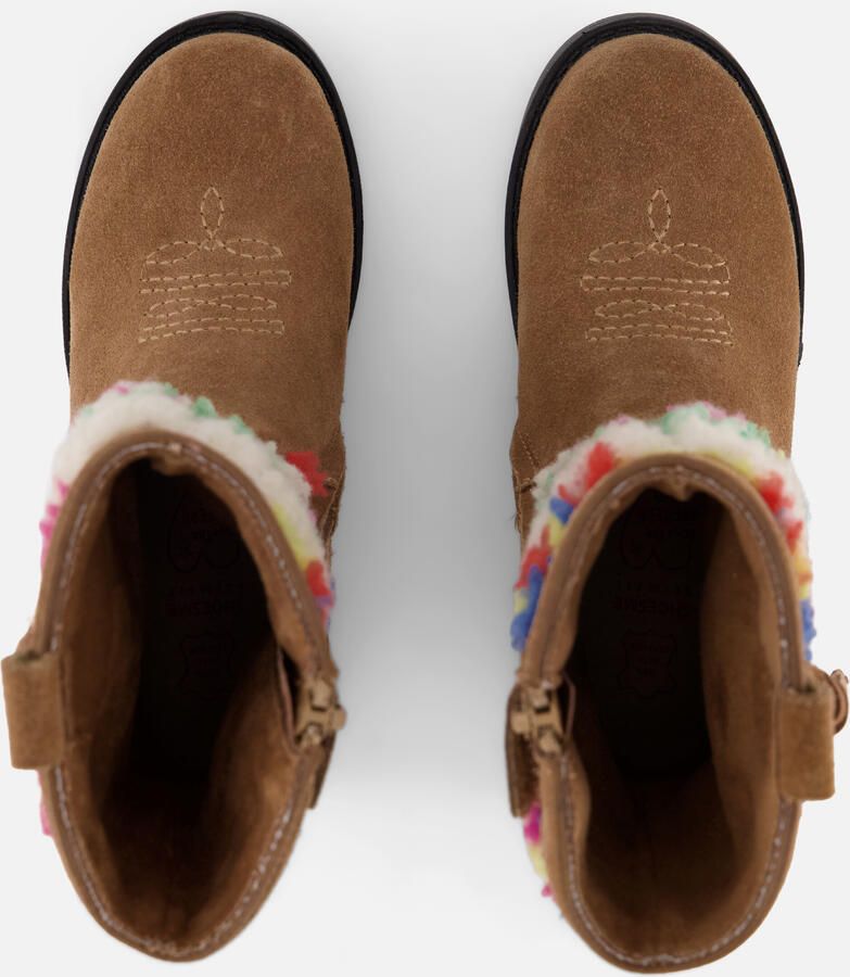 Shoesme western suède laarzen met franjes cognac beige roze Bruin - Foto 5