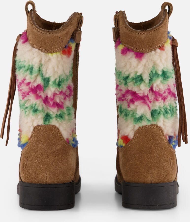Shoesme western suède laarzen met franjes cognac beige roze Bruin - Foto 13