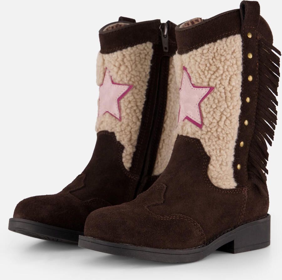 Shoesme western suède teddy laarzen donkerbruin - Foto 9