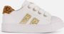 Shoesme SH21S021-A leren sneakers met glitters wit goud Meisjes Leer Panterprint 26 - Thumbnail 3