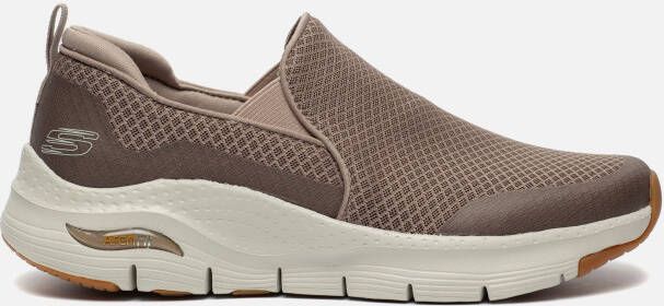 Skechers Arch Fit Banlin instappers taupe Textiel Heren