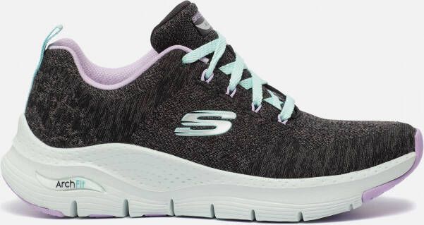 Skechers Arch Fit Comfy Wave sneakers zwart Dames Textiel