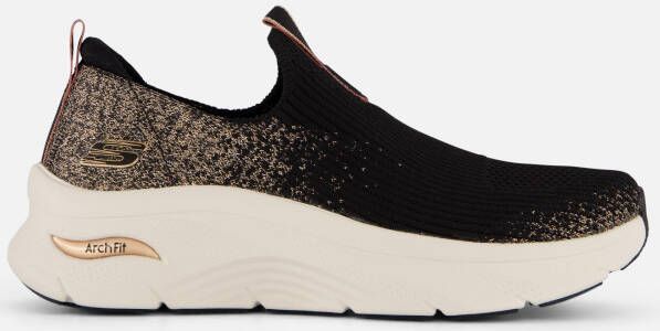 Skechers Arch Fit D'Lux Slip-On Sneakers zwart