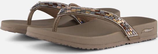 Skechers Arch Fit Meditation Glam Gal VEGAN Slipper Taupe