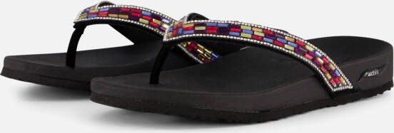 Skechers Arch Fit Meditation -Glam Gal Dames Slippers Zwart Multicolour
