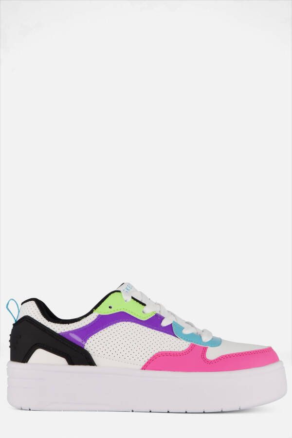 Skechers Court High Classic Crush Unisex Sneakers Wit Zwart Multicolour