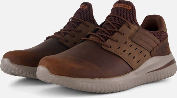 Skechers Slip-on sneakers DELSON 3.0 sneakers vrijetijdsschoen slippers met goga mat -voetboogsteun