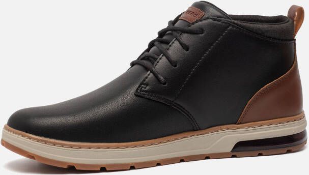 Skechers Evenston Veterschoenen zwart Leer