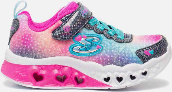 Skechers Flutter Heart Lights sneakers blauw roze