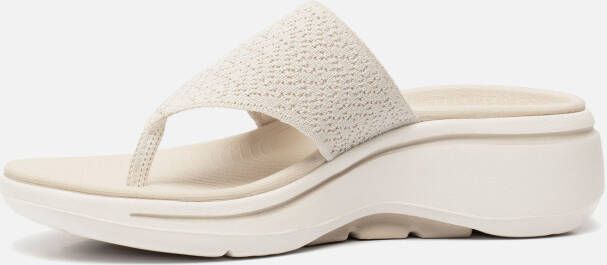 Skechers Go Walk Arch Fit Slippers wit Textiel