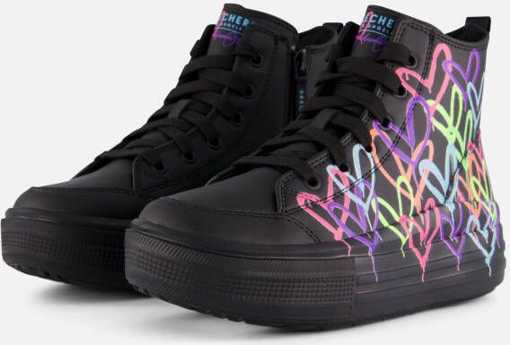 Skechers Hyperlift Love Daze Meisjes Sneakers Zwart Multicolour
