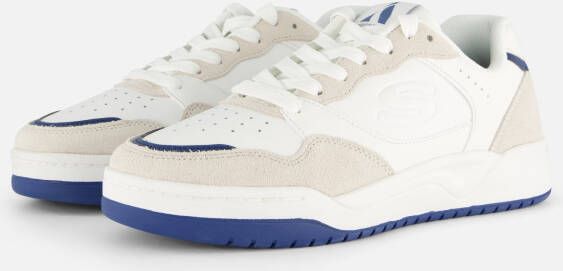 Skechers Lage Lifestyle Veterschoen met Blauwe Accenten White Heren - Foto 2