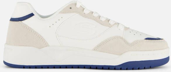 Skechers Lage Lifestyle Veterschoen met Blauwe Accenten White Heren