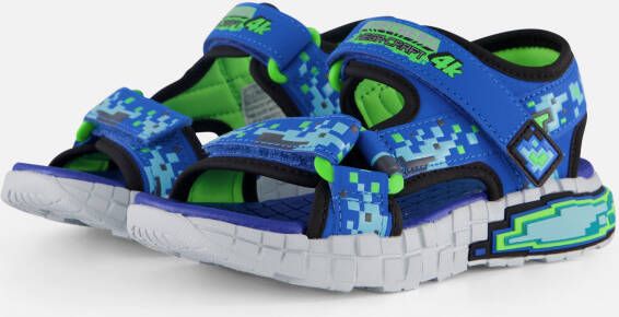 Skechers Mega Splash Sandalen blauw Textiel