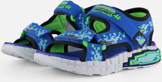 Skechers Mega Splash Sandalen blauw Textiel