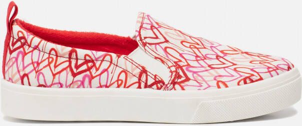 Skechers Poppy Graffiti Heart instappers wit