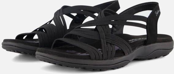 Skechers Reggae Slim Sandalen zwart Textiel