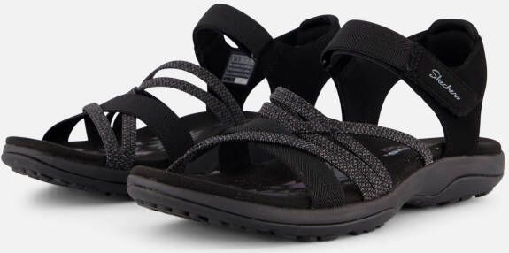 Skechers Reggae Slim Sandalen zwart Textiel