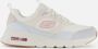 Skechers Beige Leren en Textiele Sneaker met Pastelkleurige Details Beige Dames - Thumbnail 1
