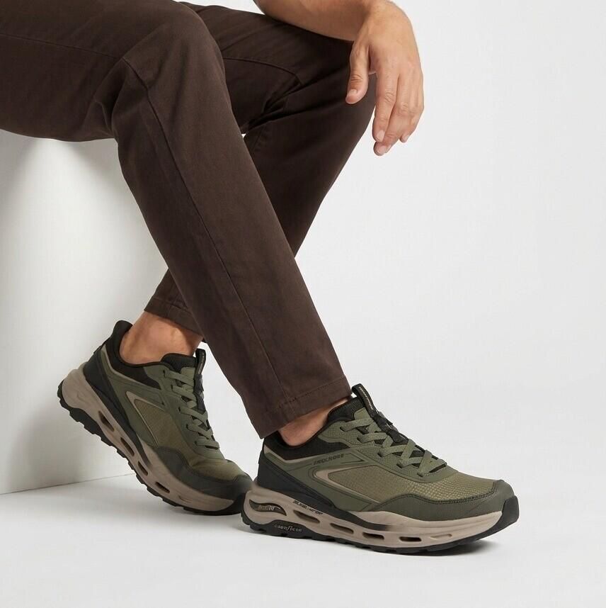 Skechers Hands Free Slip-Ins Arch Fit Glide-Step Orvan Talon heren sneaker Kaki