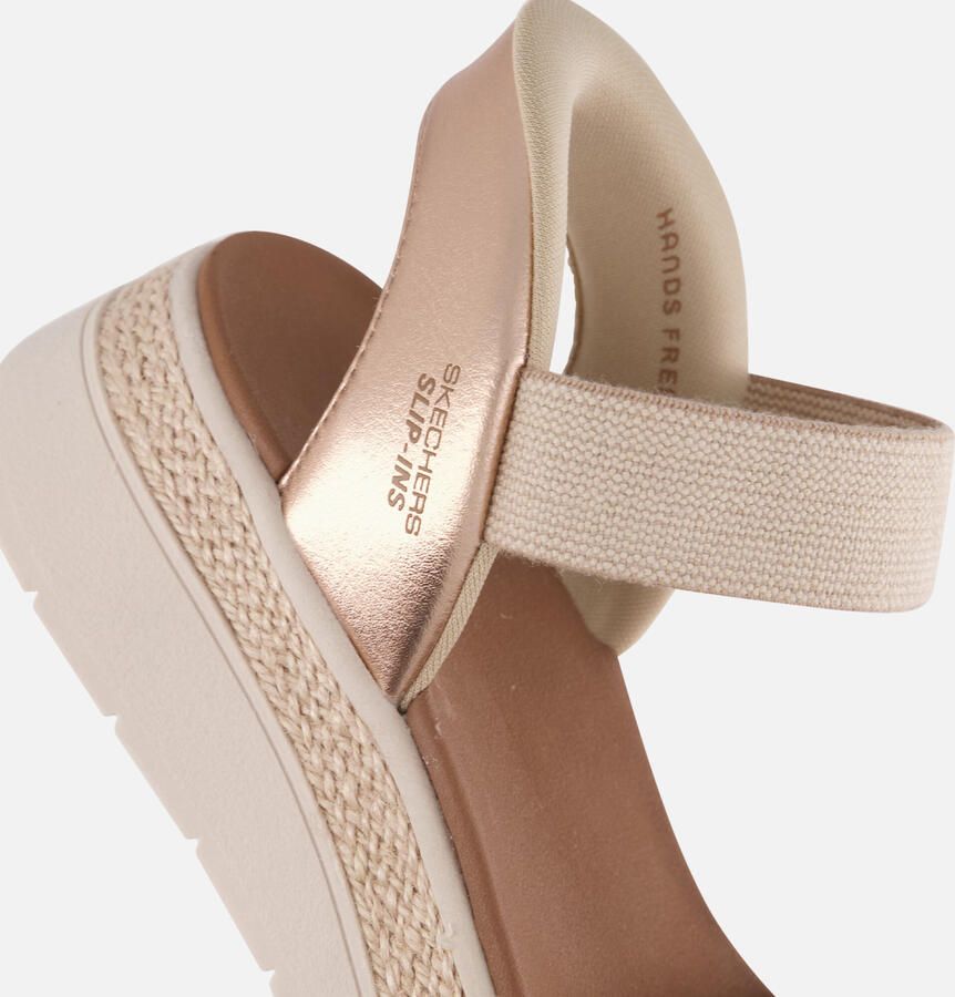 Skechers Slip-ins Bobs Sun Ray Step Aside Dames Sandalen Goud - Foto 4