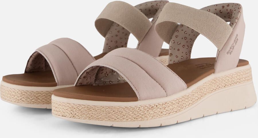 Skechers Sandalen BOBS SUN RAY wig sandaal sandalette plateausandaal met plush foam