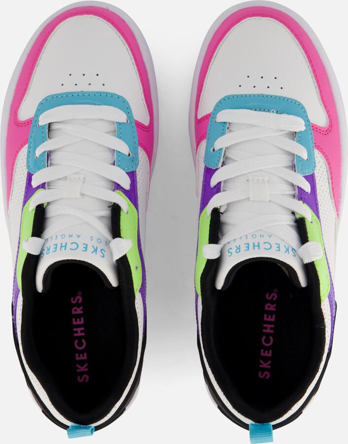 Skechers Court High sneakers wit roze zwart Meisjes Imitatieleer Meerkleurig 30 - Foto 5