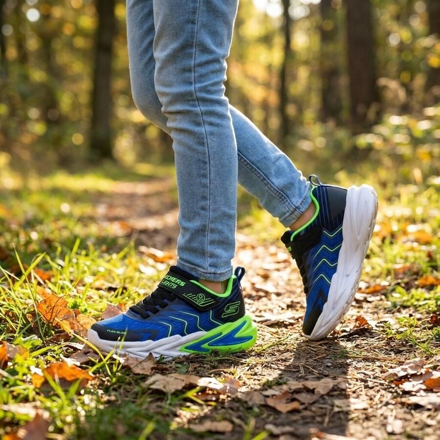 Skechers S-Lights: Flex-Glow Ultra Prism-Pacer sneakers met lichtjes blauw groen - Foto 4