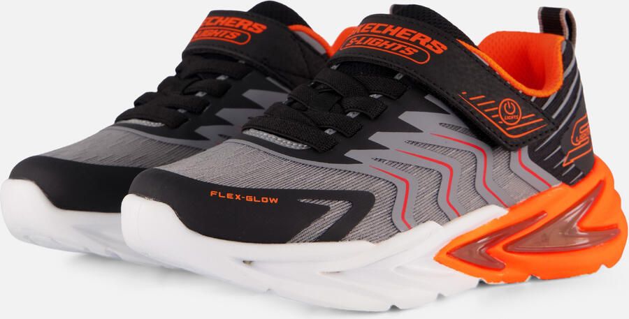 Skechers FLEX-GLOW ULTRA PRISM-PACER Jongens Veterschoenen Zwart Charcoal Rood - Foto 4