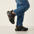 Skechers GARAGE Jongens Veterschoenen Zwart Donkerblauw Geel Rood - Zwart