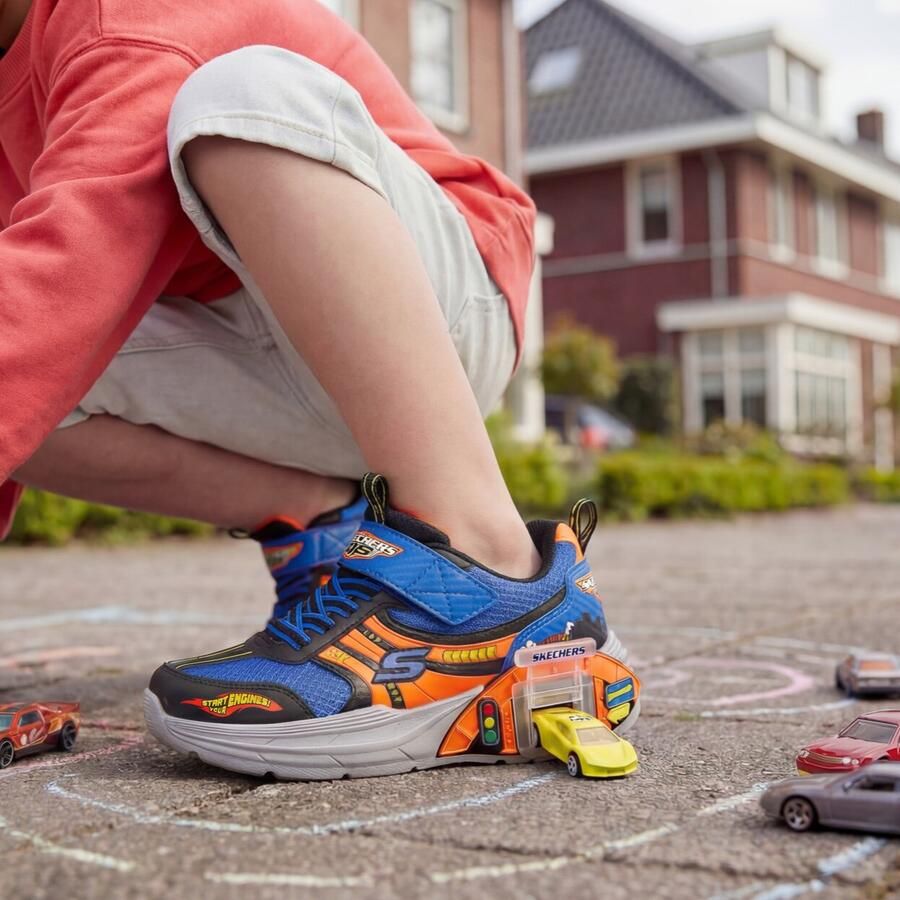 Skechers Garage Peuterschoenen Zwart Plastic