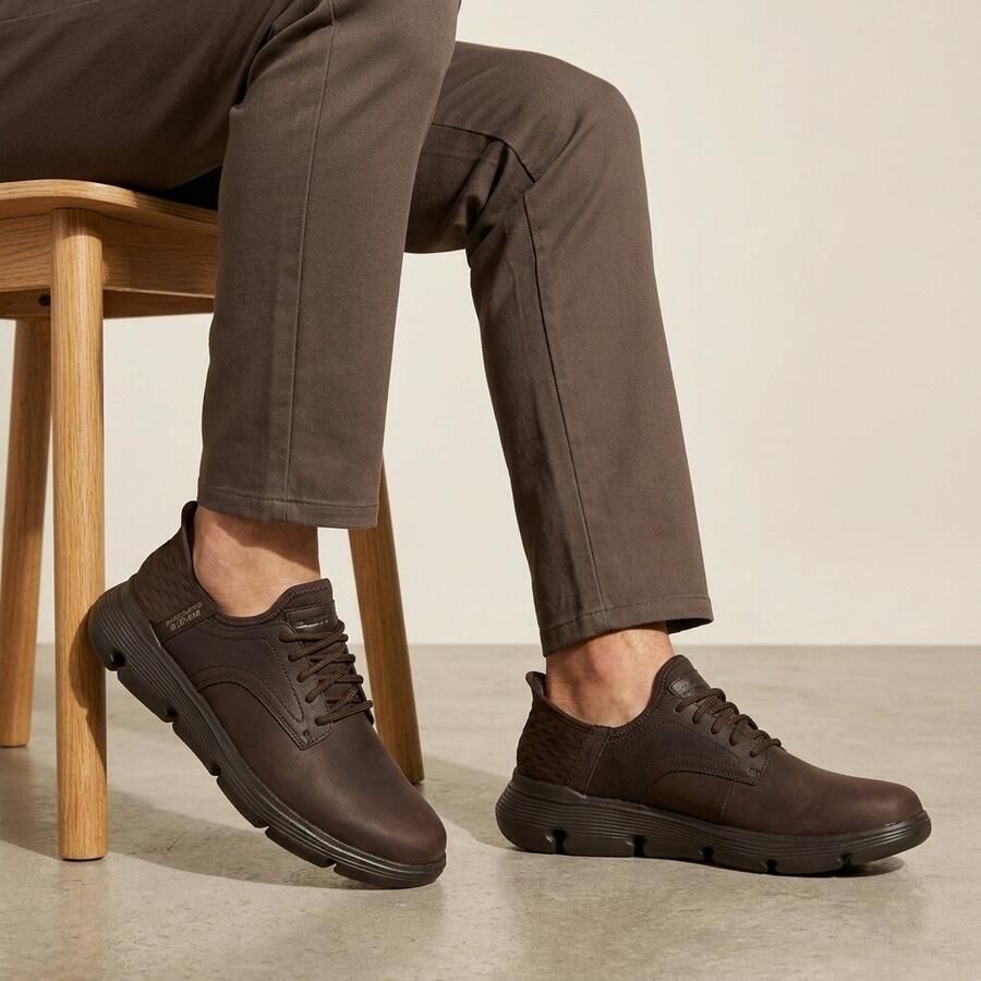 Skechers GARZA GERVIN herensneakers slip-ins 205046 CHOC donkerbruin - Foto 7