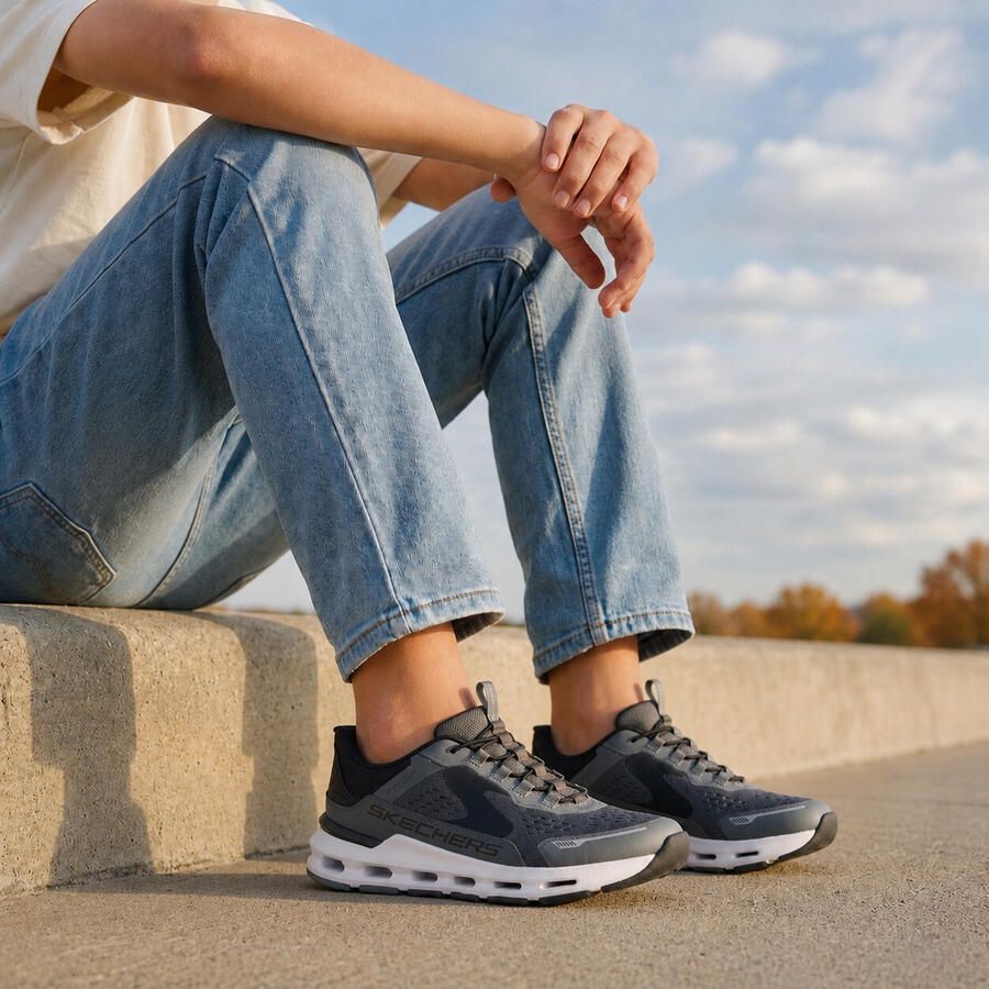 Skechers GLIDE-STEP PLUS VISTA-LANE Instappers Charcoal Zwart - Foto 3