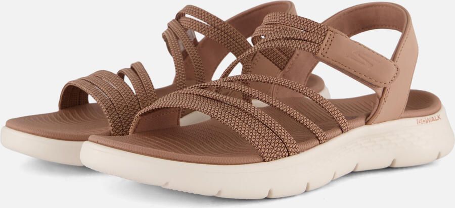 Skechers Sandalen GO WALK FLEX SANDAL instapschoen zomerschoen plateausandaal met goga mat voetbed