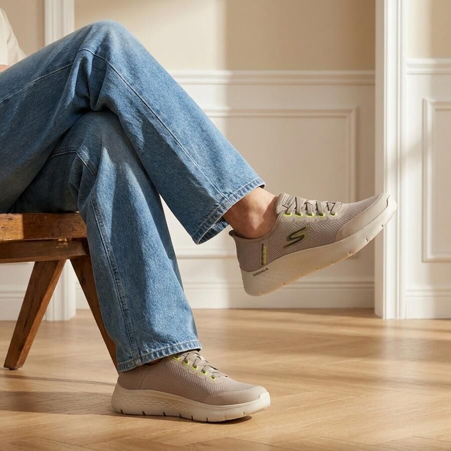 Skechers Slip-ins Go Walk Flex Netro Heren Instappers Taupe