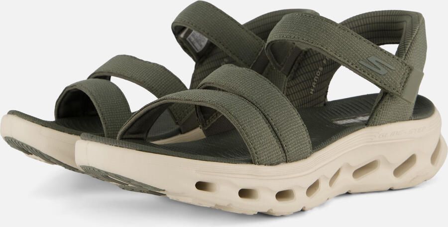 Skechers GO WALK GLIDE-STEP 2.0 SANDAL Dames Slippers Olijf