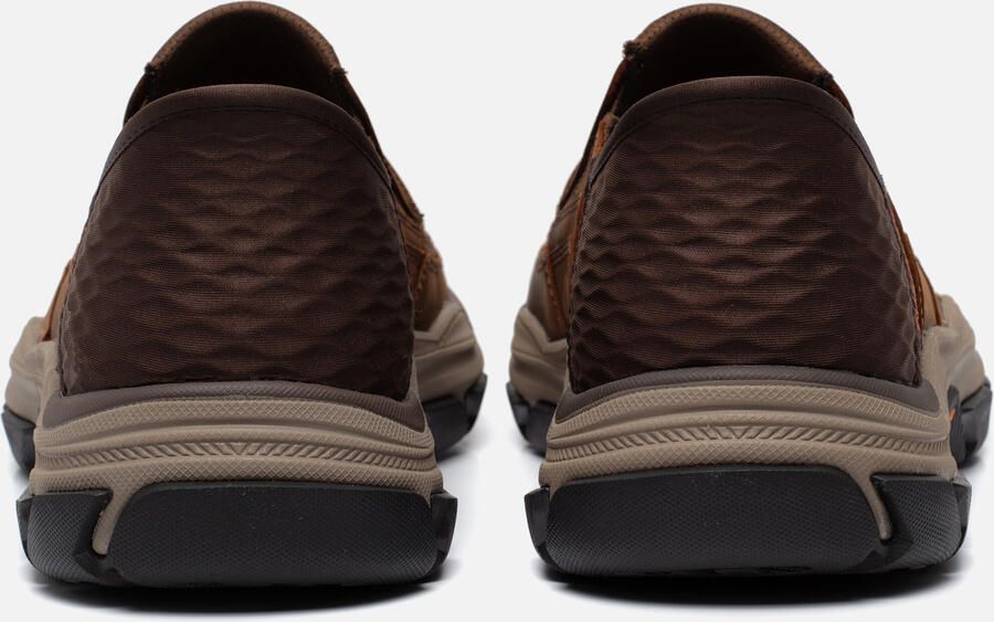 Skechers Bruin Leren Textiel Instapper met Comfortabel Voetbed Brown Heren - Foto 3