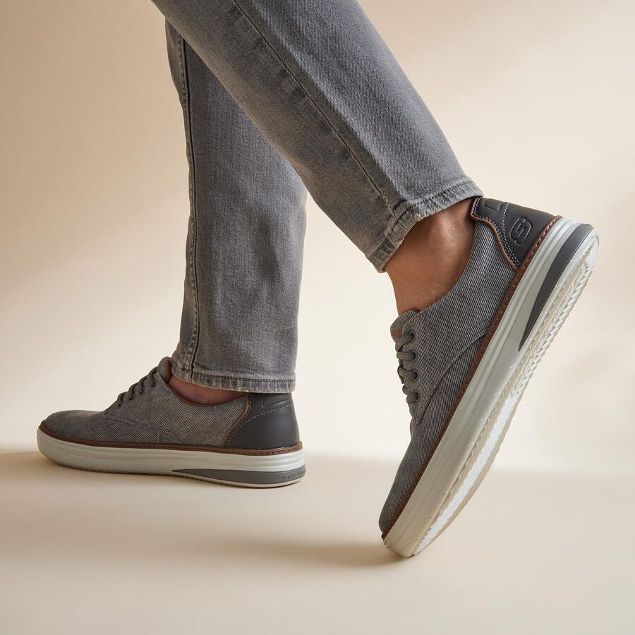 Skechers Hyland Ratner VEGAN Veterschoen Mannen Grijs