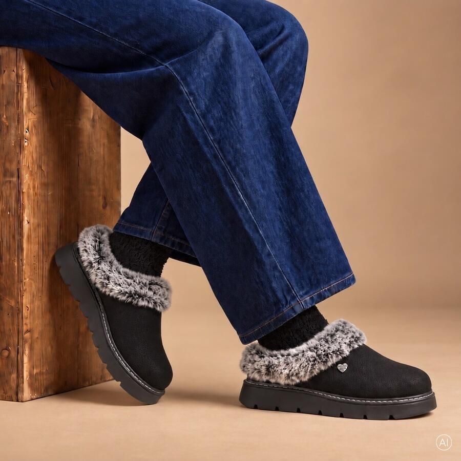 Skechers keepsakes lite pantoffels zwart