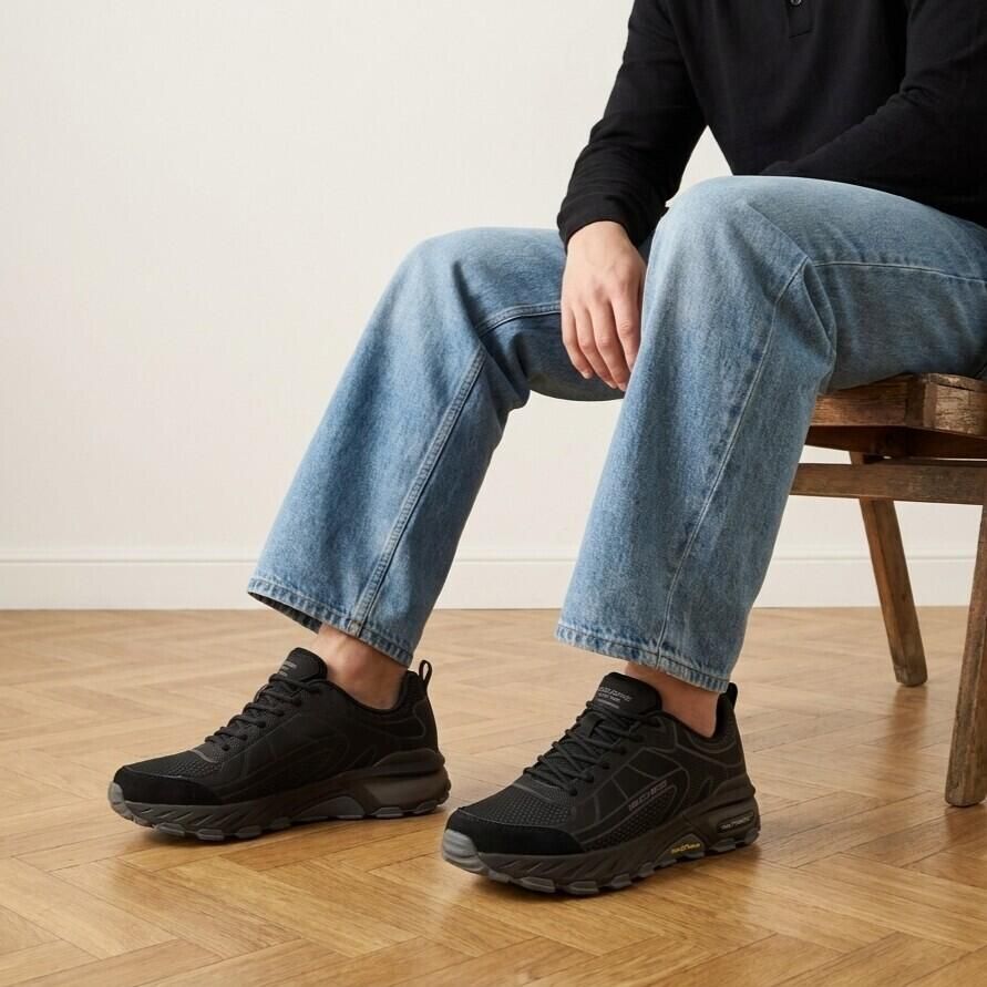 Skechers Max Protect Ironguard Black Charcoal Wandelschoenen Heren